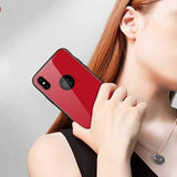 Bakeey Tempered Glass Mirror Back TPU Frame Protective Case for iPhone X/7/8 7Plus/8Plus 6/6s Plus