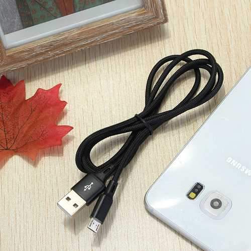 Bakeey 2.4A Micro USB Braided Fast Charging Cable 1m For Redmi Note 4 4X Samsung S7 Edge S6 Tablet