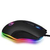 HXSJ S500 RGB Backlit Gaming Mouse 6 Buttons 4800DPI Optical USB Wired Mice Macros Define
