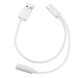 Bakeey 2in1 Type-C To 3.5mm Headphone Adapter Charging Cable 25cm For Letv Max2 Xiaom 6 Samsung S8