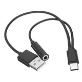 Bakeey 2in1 Type-C To 3.5mm Headphone Adapter Charging Cable 25cm For Letv Max2 Xiaom 6 Samsung S8