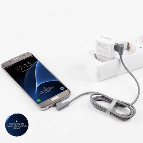 Bakeey 90 Degree Micro USB Fast Charging Cable 25cm For Xiaomi Redmi Note 4 4X Samsung S7 S6 Edge