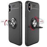 C-KU 360 Rotating Ring Grip Kicktand Case For iPhone X/8/8 Plus/7/7 Plus/6s/6s Plus/6/6 Plus