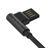 Golf 90 Degree Reversible 2.4A Micro USB Fast Charging Cable 1m For Xiaomi Redmi Note 4X S7 S6