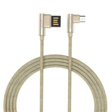 Golf 90 Degree Reversible 2.4A Micro USB Fast Charging Cable 1m For Xiaomi Redmi Note 4X S7 S6