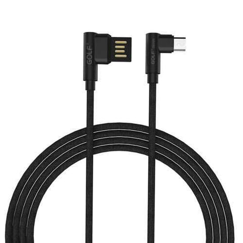 Golf 90 Degree Reversible 2.4A Micro USB Fast Charging Cable 1m For Xiaomi Redmi Note 4X S7 S6