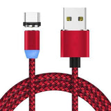 Bakeey 360 Degree Magnetic LED Type-C Braided Data Charging Cable for Samsung S8 Note 8 S9 Xiaomi