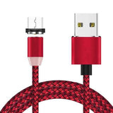 Bakeey 360 Degree Magnetic LED Micro USB Braided Data Charging Phone Cable for Huawei Xiaomi