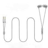 3.5mm Stereo Audio In-Ear Wire-Control Earphone With Microphone Grey for Computer Game