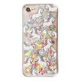 Dynamic Liquid Glitter Unicorn Quicksand PC Case for iPhone X/7/8/7Plus/8Plus