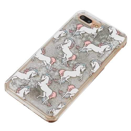 Dynamic Liquid Glitter Unicorn Quicksand PC Case for iPhone X/7/8/7Plus/8Plus