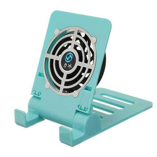 Bakeey Mini Fan Cooling Desktop Phone Holder Foldable Heat Dissipation Lazy Stand for Samsung Xiaomi