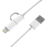 Original ZMI 1M 2 in 1 Micro USB Lightning for Data Cable for iPhone Huawei for Samsung