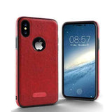 Business Leather Pattern Soft TPU Case For iPhone X/8/8 Plus/7/7 Plus/6s/6s Plus/6/6 Plus