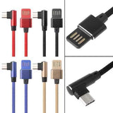 Bakeey 90 Degree Type-C Reversible USB Data Phone Cable for Oneplus 5t Xiaomi 6 Mi A1 Note 3 S8