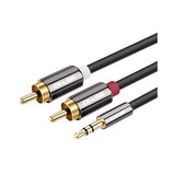 CE-LINK 2 in 1 Splitter 3.5mm Male to Male 2 RCA AUX Audio Cable Adapter for Smartphone Speaker DVD