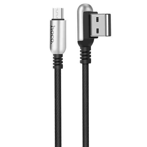 HOCO 2.4A 1.2M Zinc Alloy 90 Degree Micro USB Data Sync Phone Cable for Samsung Xiaomi Huawei