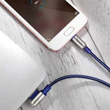 HOCO 2.4A 1.2M Zinc Alloy 90 Degree Micro USB Data Sync Phone Cable for Samsung Xiaomi Huawei