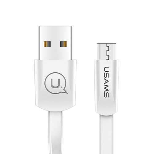 USAMS U2 Micro USB Flat Fast Charging Data Cable 1.2M For Xiaomi Redmi Note 5 Note 4 5 Plus S7 Edge