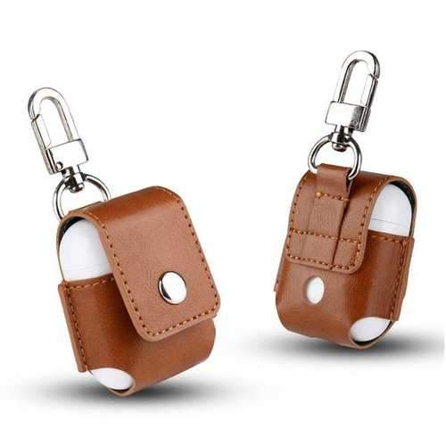Genuine Leather Shockproof Protective Case With Buckle For Apple AirPods