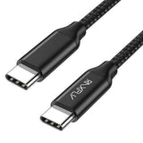 RAXFLY 2.4A Type C To USB C Fast Charging Data Cable 1M For Macbook Oneplus 5T Xiaomi Mix 2S S9+