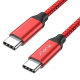 RAXFLY 2.4A Type C To USB C Fast Charging Data Cable 1M For Macbook Oneplus 5T Xiaomi Mix 2S S9+