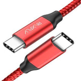 RAXFLY 2.4A Type C To USB C Fast Charging Data Cable 1M For Macbook Oneplus 5T Xiaomi Mix 2S S9+