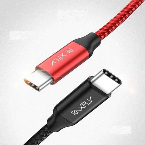 RAXFLY 2.4A Type C To USB C Fast Charging Data Cable 1M For Macbook Oneplus 5T Xiaomi Mix 2S S9+