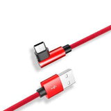 ROCK RCB0602 L Shape USB Type C phone Round Fast Charging Data Cable For Samsung S8 Xiaomi 6