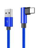 ROCK RCB0602 L Shape USB Type C phone Round Fast Charging Data Cable For Samsung S8 Xiaomi 6