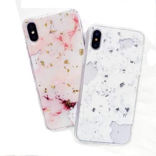 Glitter Glossy Bling Marble Soft TPU Protective Case for iPhone X 6/6s Plus/7/8 Plus