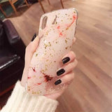 Glitter Glossy Bling Marble Soft TPU Protective Case for iPhone X 6/6s Plus/7/8 Plus