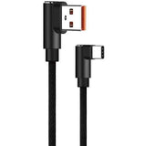 APPACS 2.4A 90 Degree Angle Type C Braided Fast Charging Data Cable 2M For Oneplus 5t Xiaomi 6 Mi A1 S9