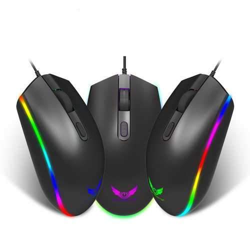 HXSJ S900 1600DPI RGB Full-color Marquee LED Backlight USB Wired Gaming Mouse