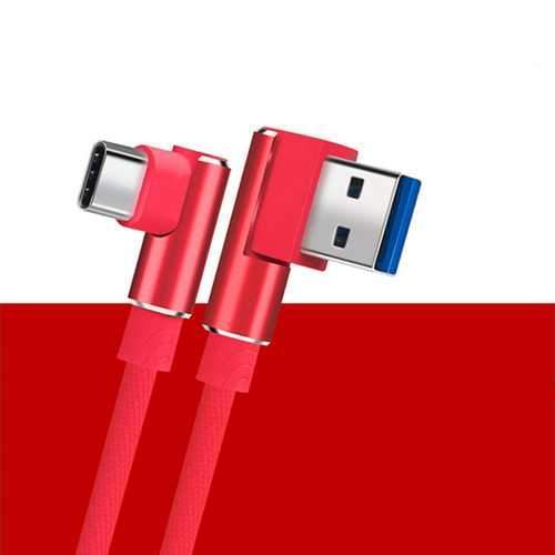 Bakeey Dual 90 Degree Angle Type C Fast Charging Data Cable 1M For Oneplus 5t Xiaomi 6 Mi A1 S9