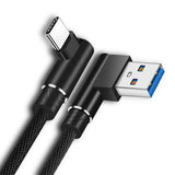 Bakeey Dual 90 Degree Angle Type C Fast Charging Data Cable 1M For Oneplus 5t Xiaomi 6 Mi A1 S9