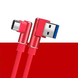 Bakeey Dual 90 Degree Angle Type C Fast Charging Data Cable 2M For Oneplus 5t Xiaomi 6 Mi A1 S9