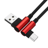 Bakeey 2.4A 90 Degree Angle Type C Fast Charging Data Cable 1M For Oneplus 5t Xiaomi 6 Mi A1 Mix 2s