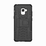 Bakee 2 in 1 Armor Kickstand TPU PC Protective Case for Samsung Galaxy A8 Plus 2018