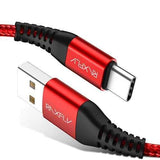 RAXFLY Hi-Tensile 2.1A Braided Type C Fast Charging Data Cable 1M For Oneplus 5t 6 Xiaomi 6 Mi A1