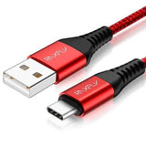 RAXFLY Hi-Tensile 2.1A Braided Type C Fast Charging Data Cable 1M For Oneplus 5t 6 Xiaomi 6 Mi A1