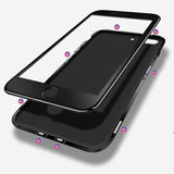 Bakeey Plating Magnetic Adsorption Full Body Protective Case with Tempered Glass Screen Protector For iPhone 7/7 Plus/8/8 Plus