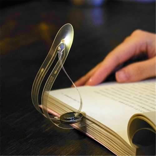 Creative Flexible Folding LED Clip On Reading Book Light  Battery Powered Bookmark Desk Lamp