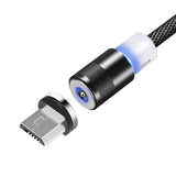 FLOVEME Micro USB LED Magnetic Braided Fast Charging Data Cable 1m For Oneplus 6 5t Xiaomi Mi8 S9