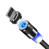 FLOVEME Type C LED Magnetic Braided Fast Charging Data Cable 1m For Oneplus 6 5t Xiaomi Mi8 Mi A1 S9