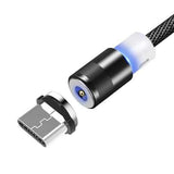 FLOVEME Type C LED Magnetic Braided Fast Charging Data Cable 1m For Oneplus 6 5t Xiaomi Mi8 Mi A1 S9