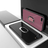 Bakeey 360 Rotation Ring Kickstand Magnetic Glass Protective Case for iPhone 7/7 Plus/8/8 Plus