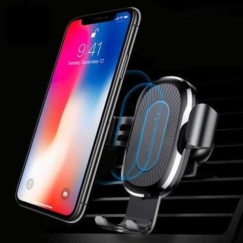 Baseus WXYL-B09 Fast 10W Qi Wireless Charger Mount Holder for iPhone X 8 Plus S8 + S9