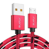 RAXFLY Nylon Braided Micro USB Fast Charging Data Cable 0.5M For Xiaomi Redmi Note 5 6 Pro S7 S6