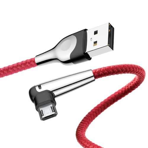 Baseus 2.4A Double-insertion Reversible Micro USB With LED Light Fast Charging Data Cable 1M